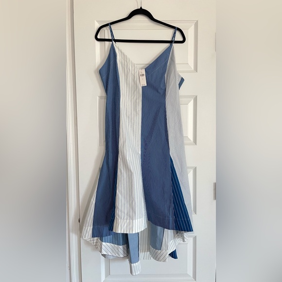 Anthropologie Plenty by Tracy Reese Cotton Dress in Blue and White Stripes - Picture 4 of 13